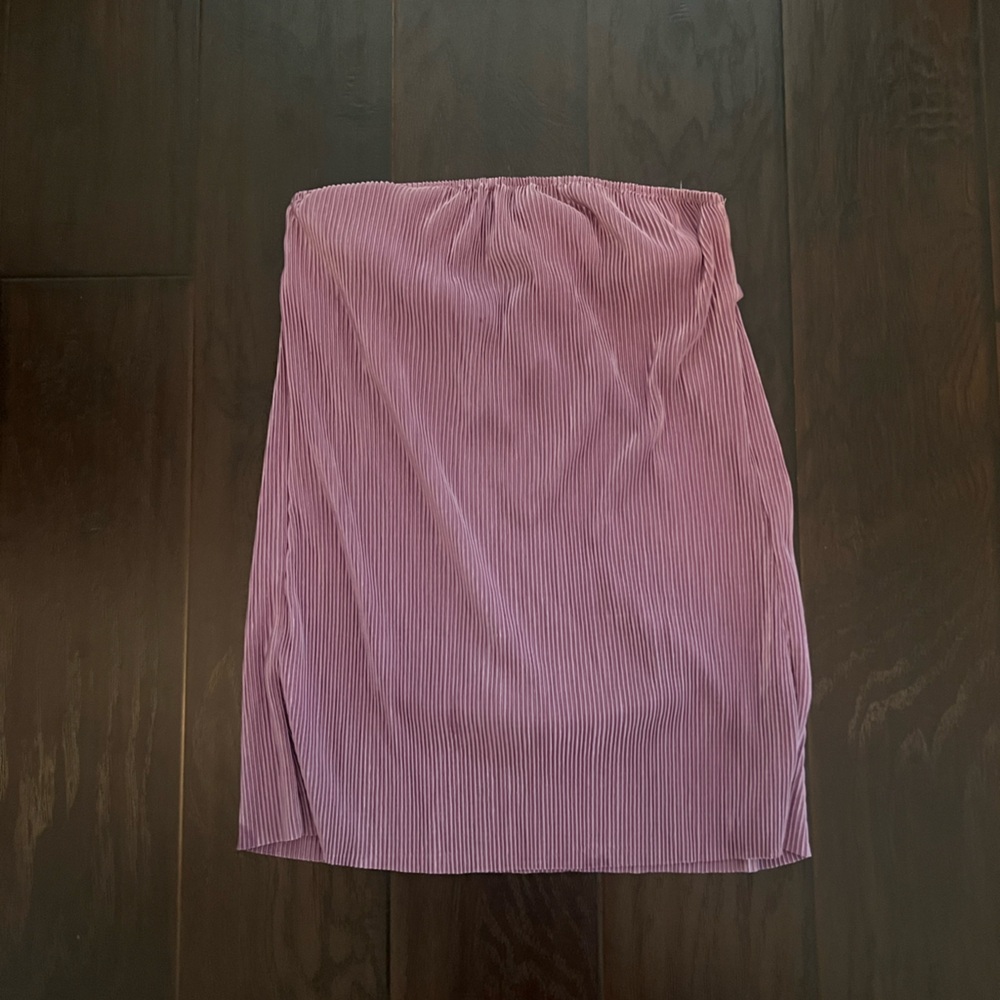 Pleated Lilac Tube Top